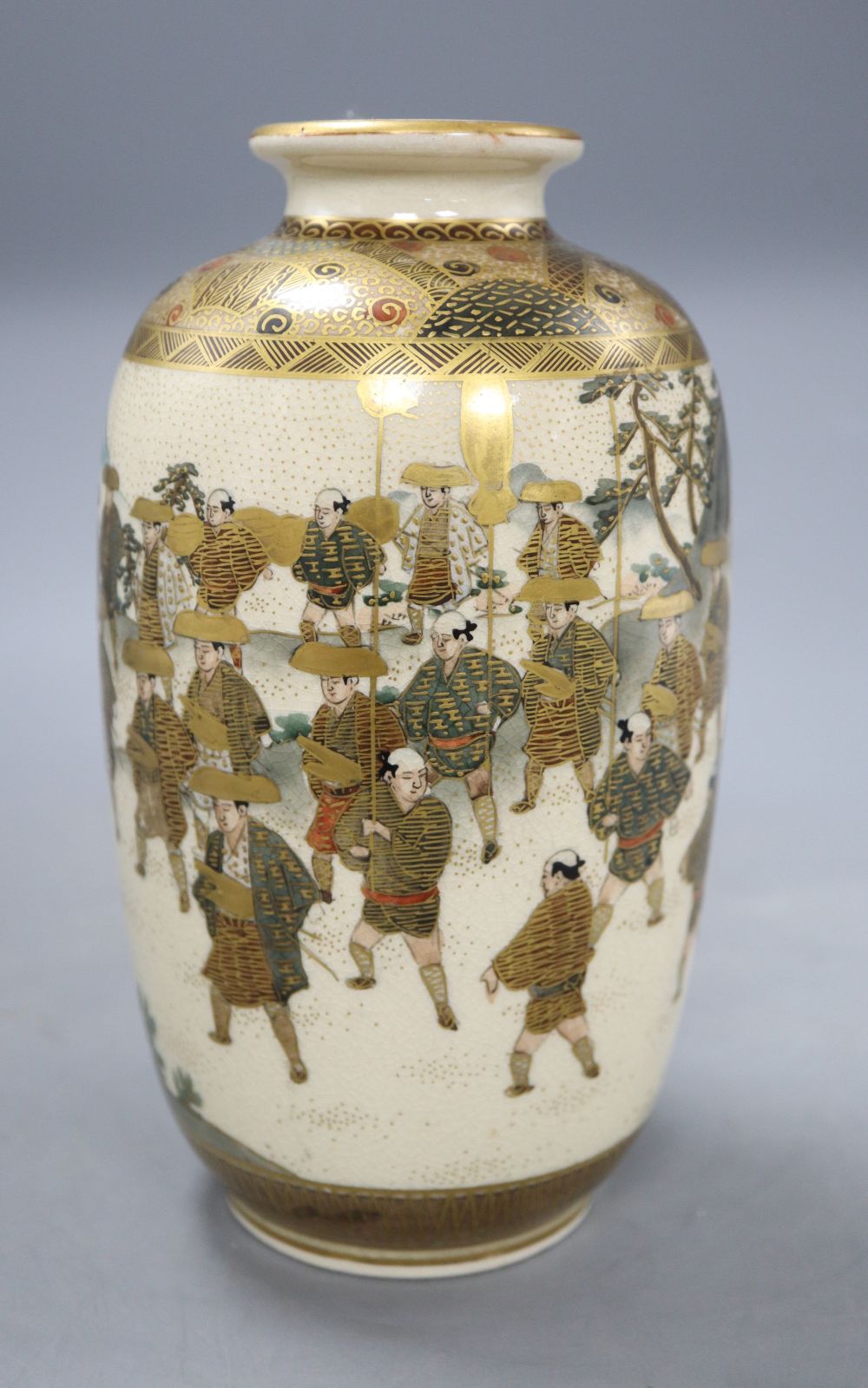 A Japanese Satsuma vase, height 19cm